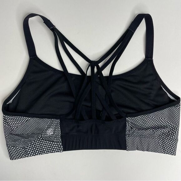C9 by Champion Strappy Racer-Back Sports Bra (Black and White) - Picture 3 of 5
